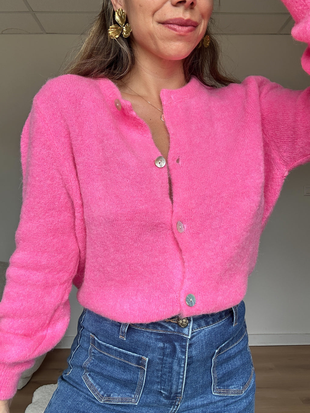 Léonie Wool Knit Candy Pink