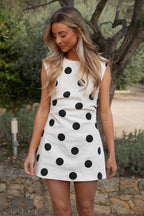 Robe À Pois Olivia - Blanche