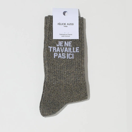 Chaussettes Je Ne Travaille Pas Ici