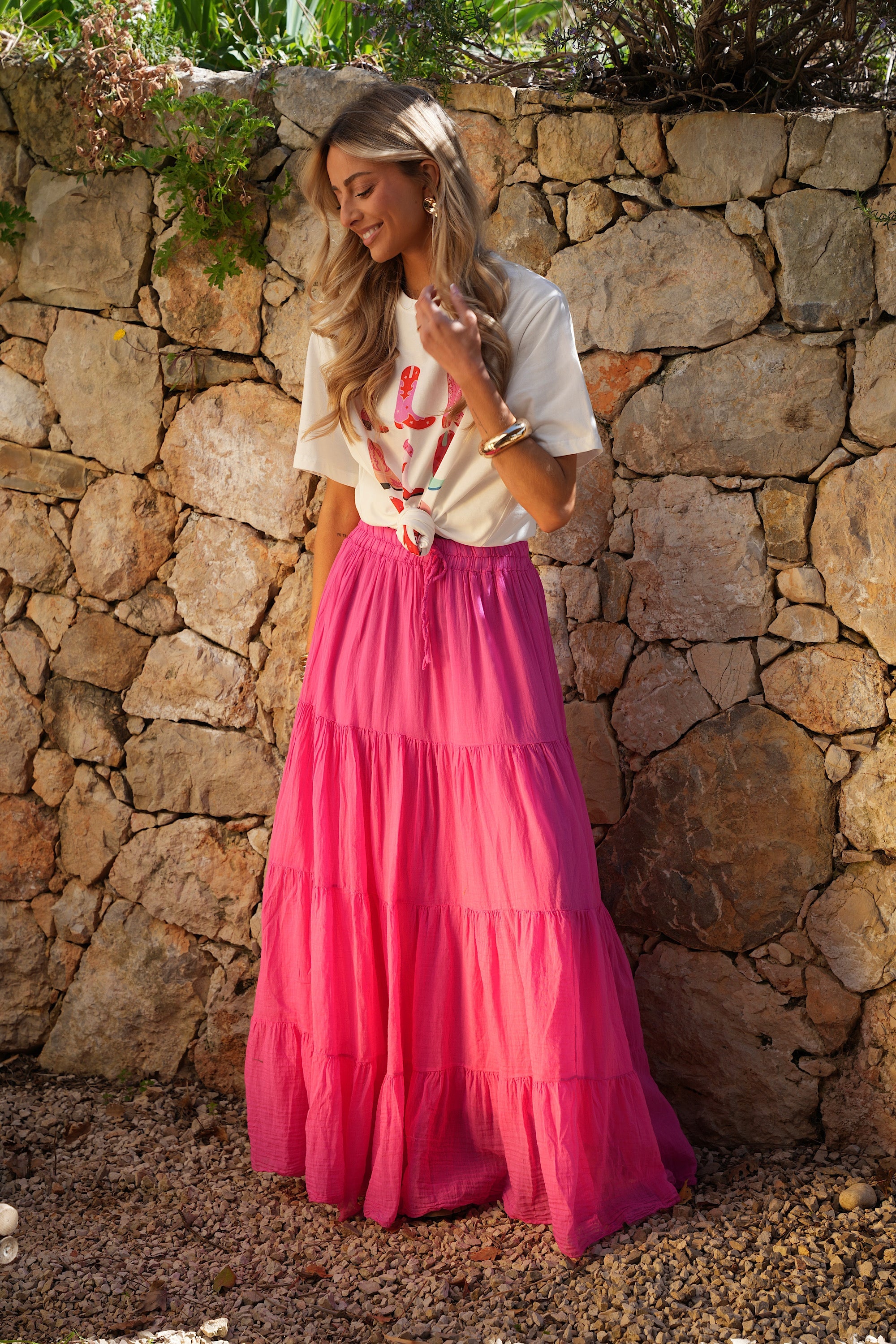 T-Shirt Santiags Coline - Blanc