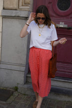 Arlette Vichy Skirt Pink/Red