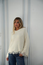Jersey Bordado Charlie - Crema