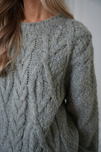 Santana Light Khaki - Cable Sweater