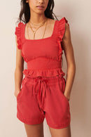 BA&SH - Top Yoki - Rouge - Femme