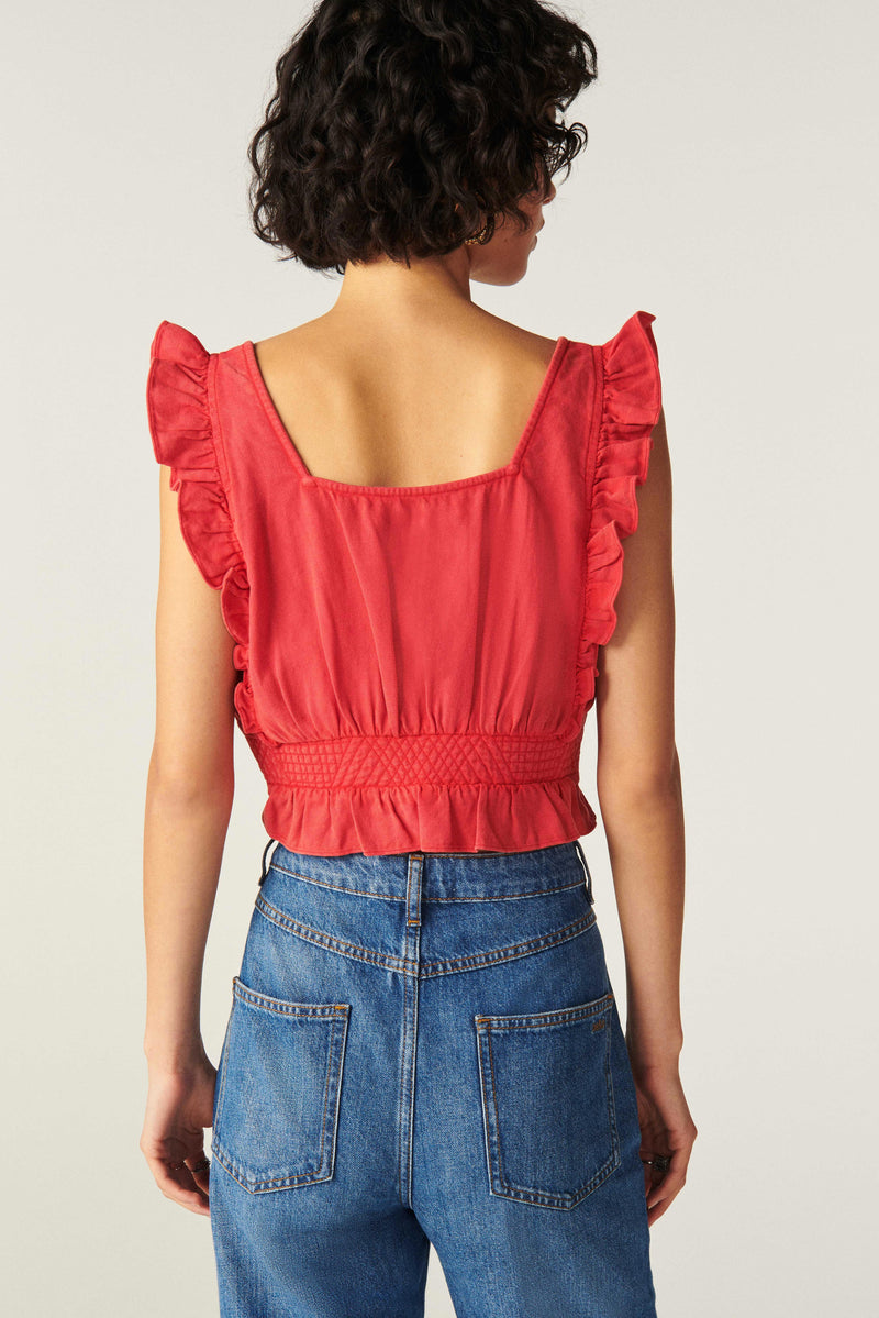 BA&SH - Top Yoki - Rouge - Femme
