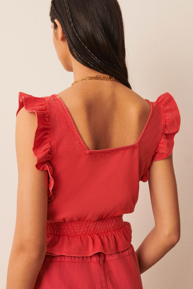 BA&SH - Top Yoki - Rouge - Femme