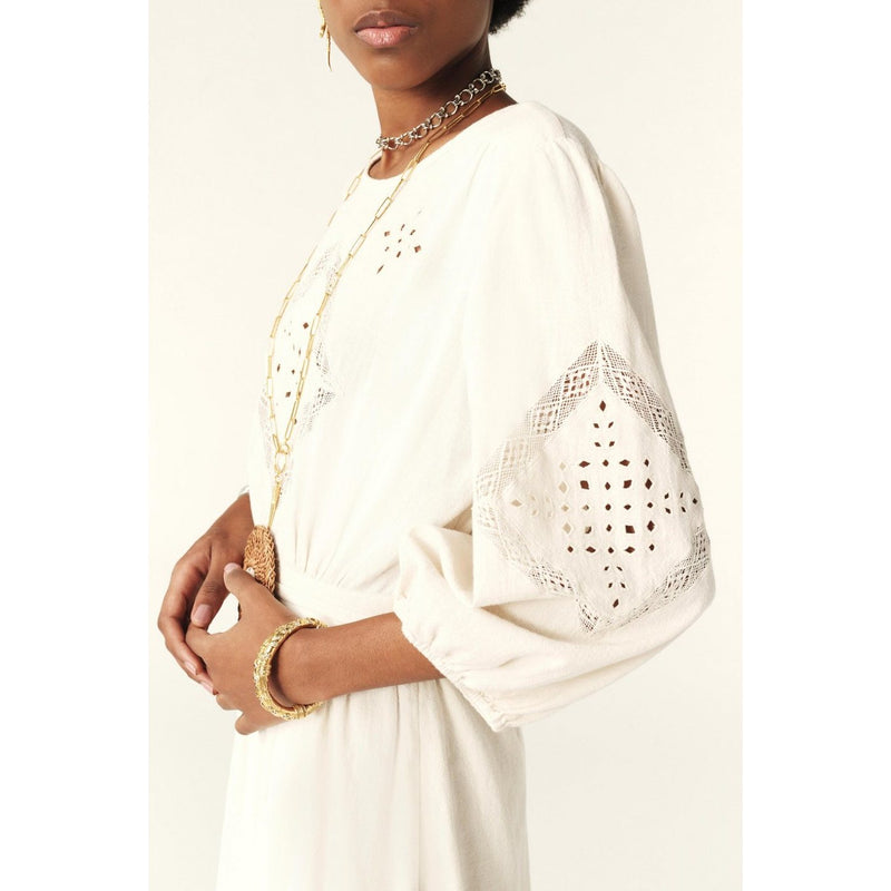 BA&SH - Robe Elvina - Ecru - Femme