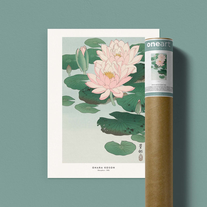 Estampe japonaise - Nénuphars-oneart.fr