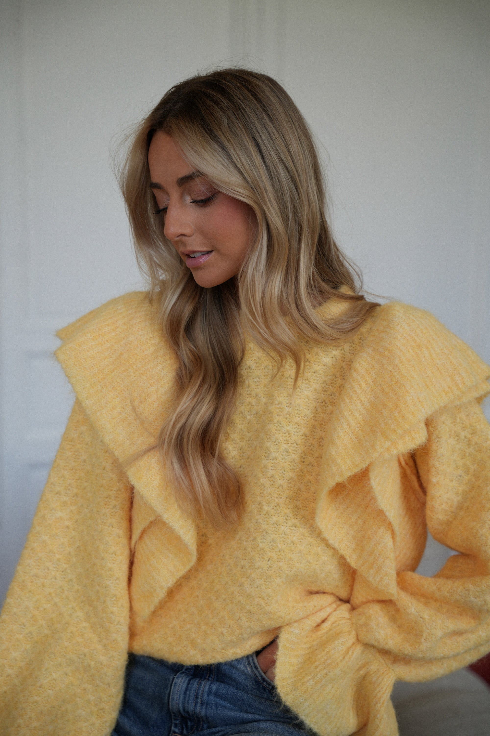 Pull Volanté Cintia - Jaune