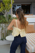 Top Callie Vichy Jaune