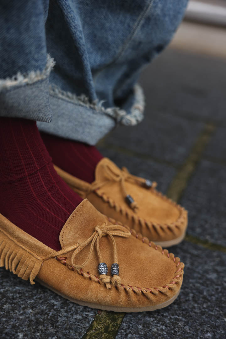 Camel Suede Loafers