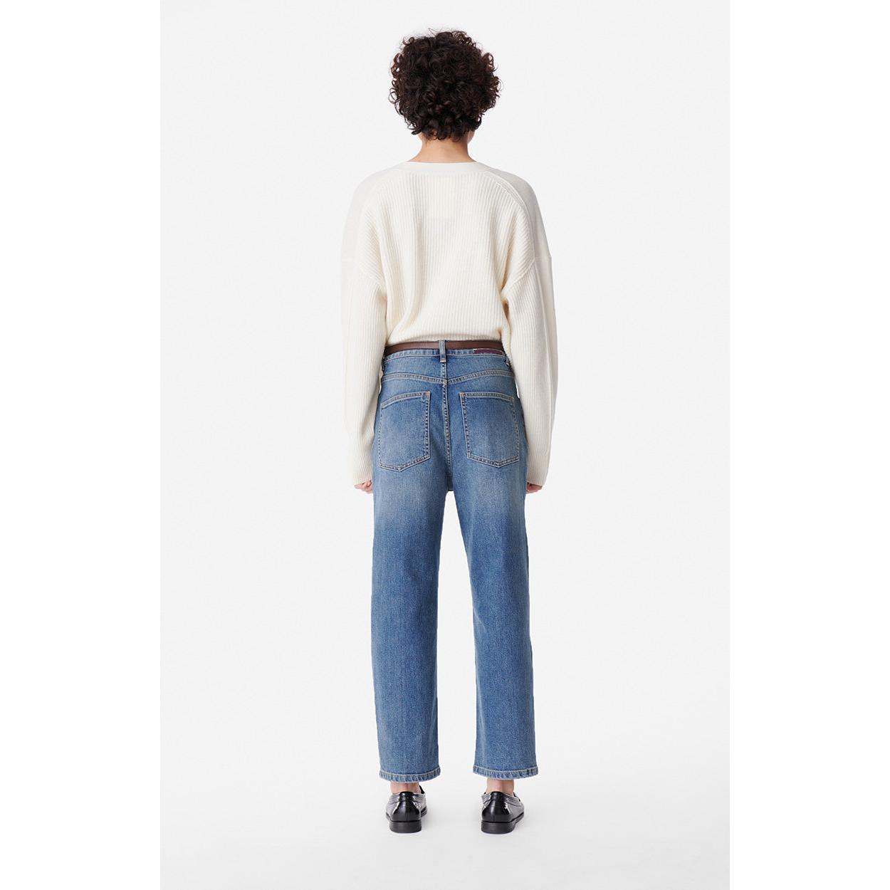 Cropped Og Jeans - Blue Grey