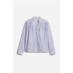 Blouse Col V Calvin - Blanc/Bleu