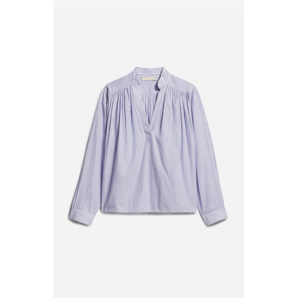 Blouse Col V Calvin - Blanc/Bleu