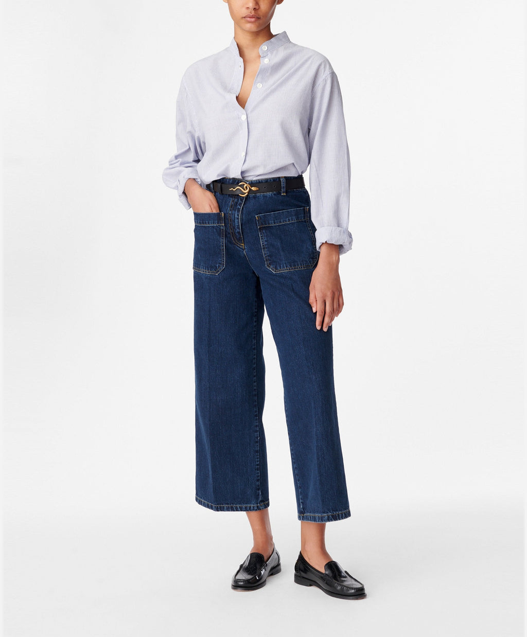 Camisa Lidiane - Blanco/Azul