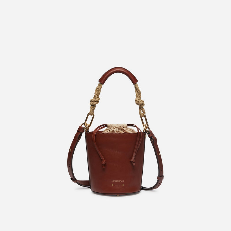 Holly Mini Bucket Bag - Brown