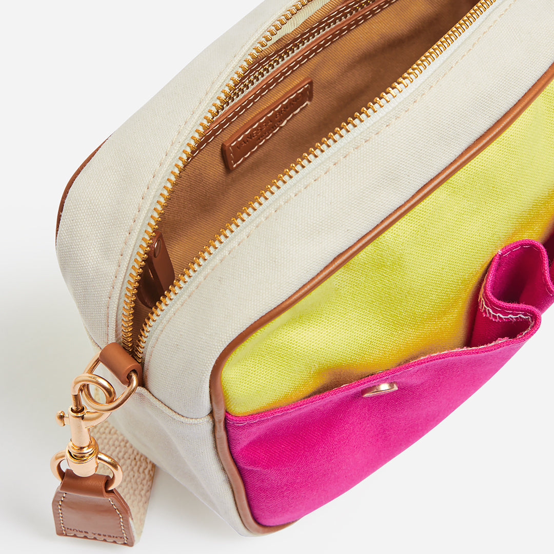 Bolso Cámara - Off White/Pink