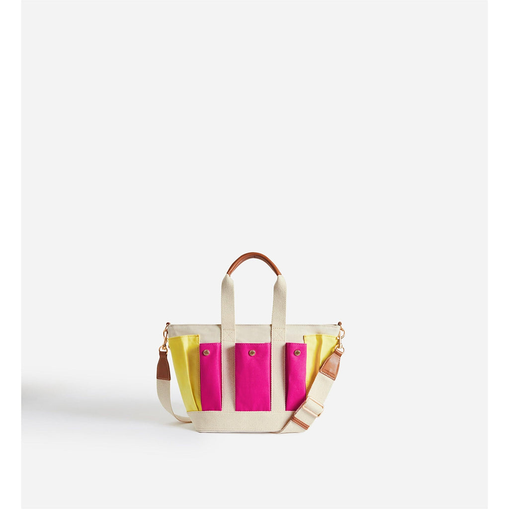 Cabas S Multi-Pocket - Ecru/Pink