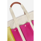 Cabas S Multi-Pocket - Ecru/Pink