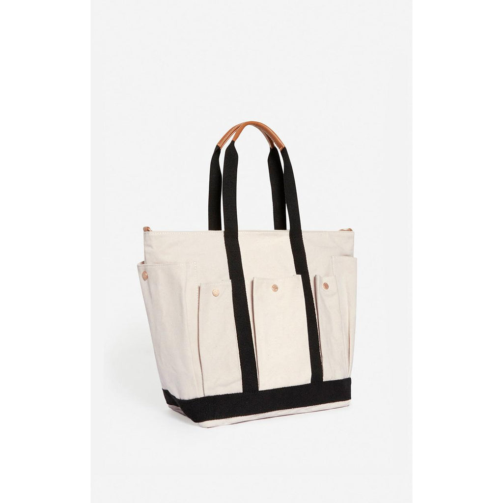 Large Tote Bag - Ecru & Black