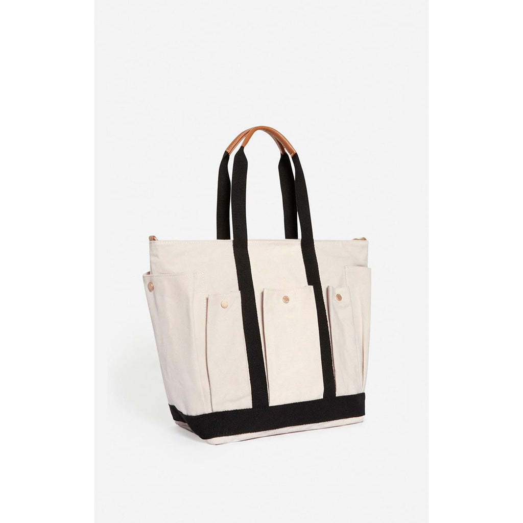 Large Tote Bag - Ecru & Black