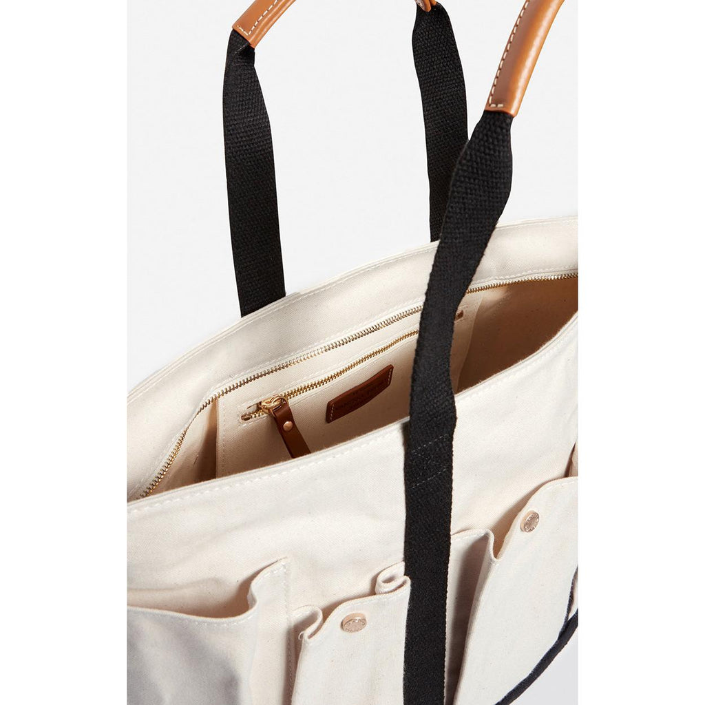 Large Tote Bag - Ecru & Black
