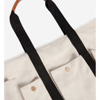 Large Tote Bag - Ecru & Black