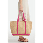 Cabas L En Raphia - Rose