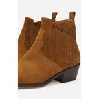 Botines Santiags De Ante - Avellana