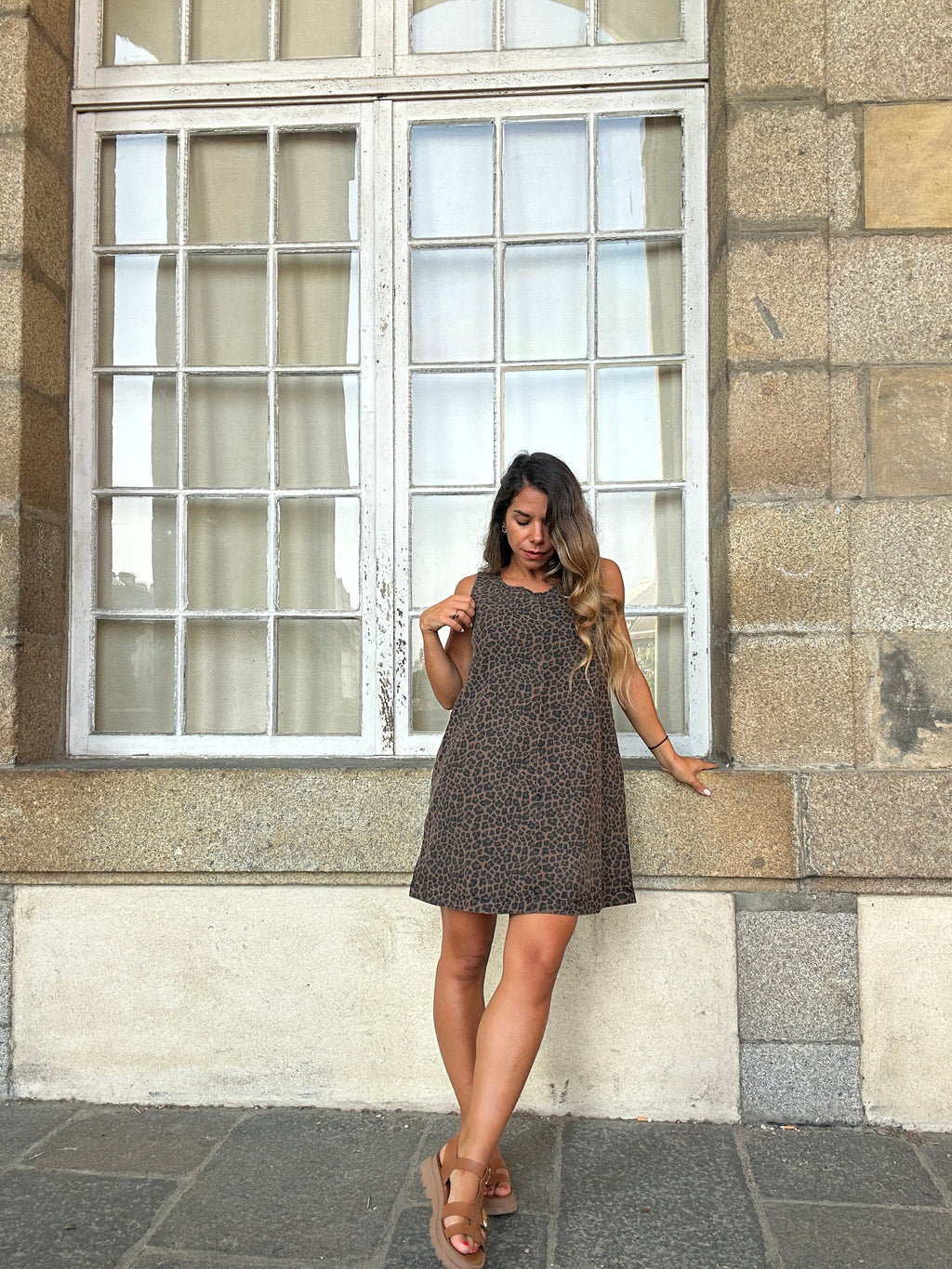 Vestido Léa de leopardo