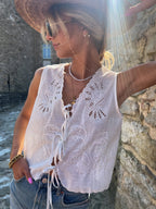 Blouse Brodée Eloise - Blanche