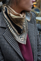 Georgia Scarf Beige Pattern