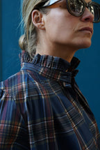 Elisabeth Navy Check Shirt