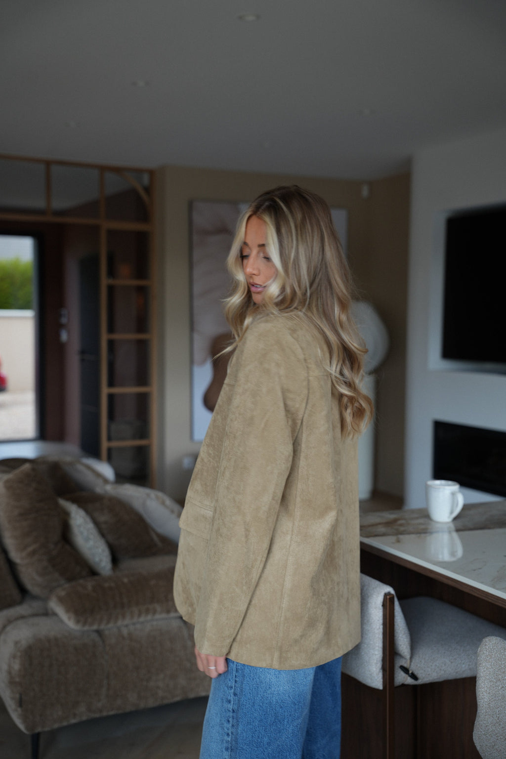Blazer Suédé Trecy - Beige