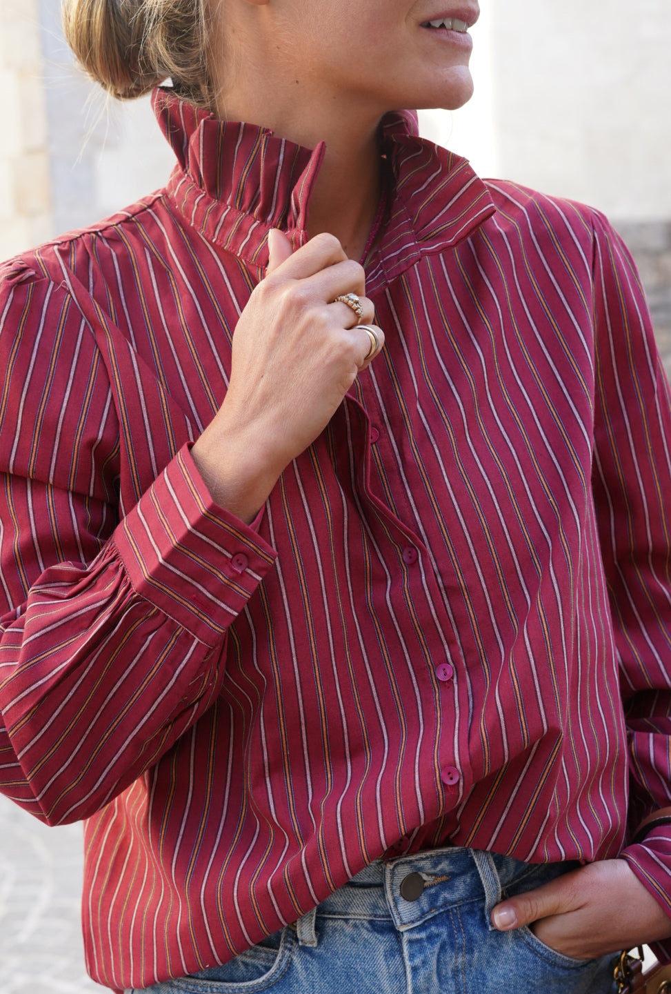Félicie Rayure Terracotta Shirt