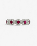Lágrima Rosa Plata Ring