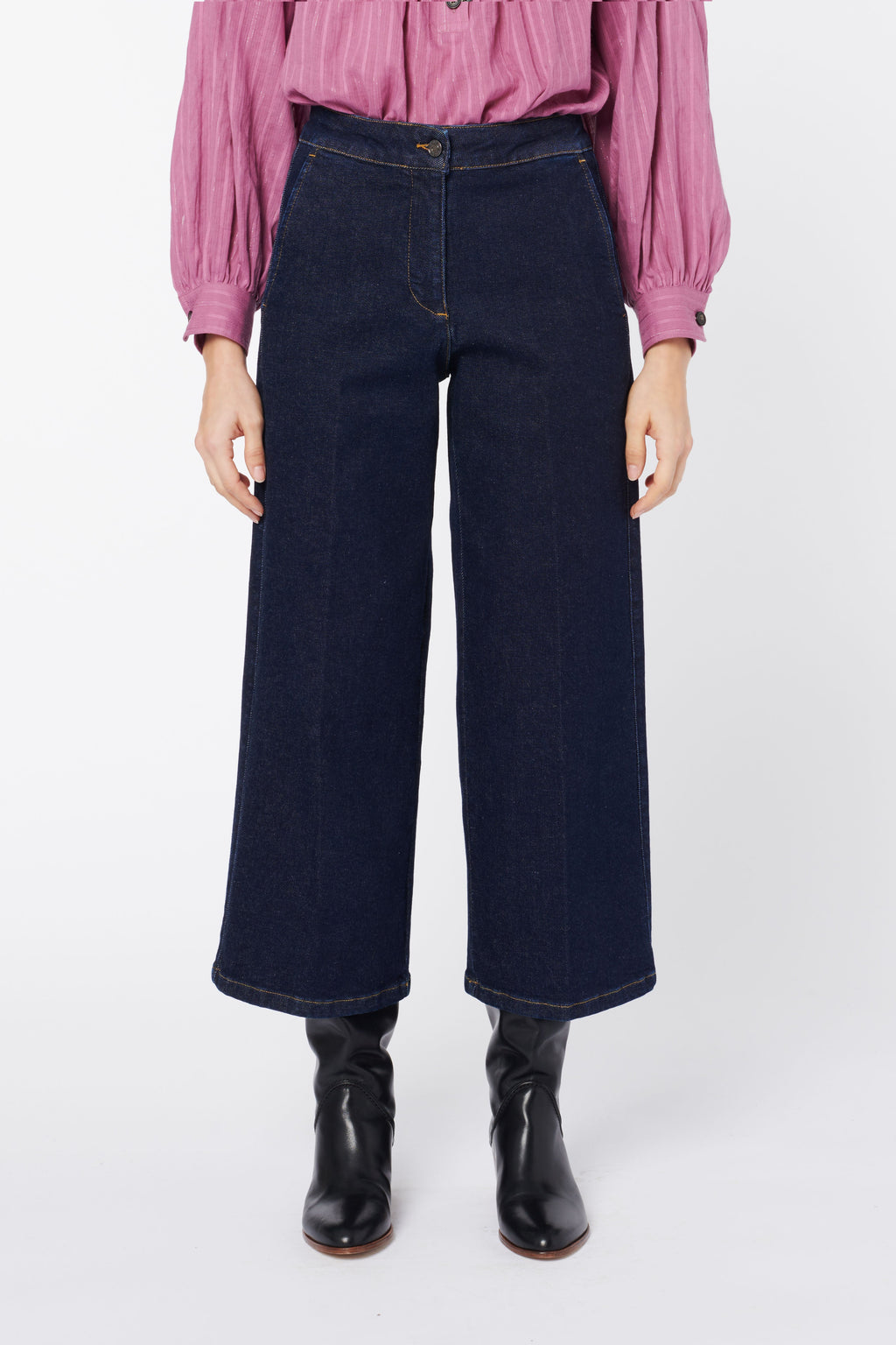 Nadya Wide-Leg Jeans - Indigo