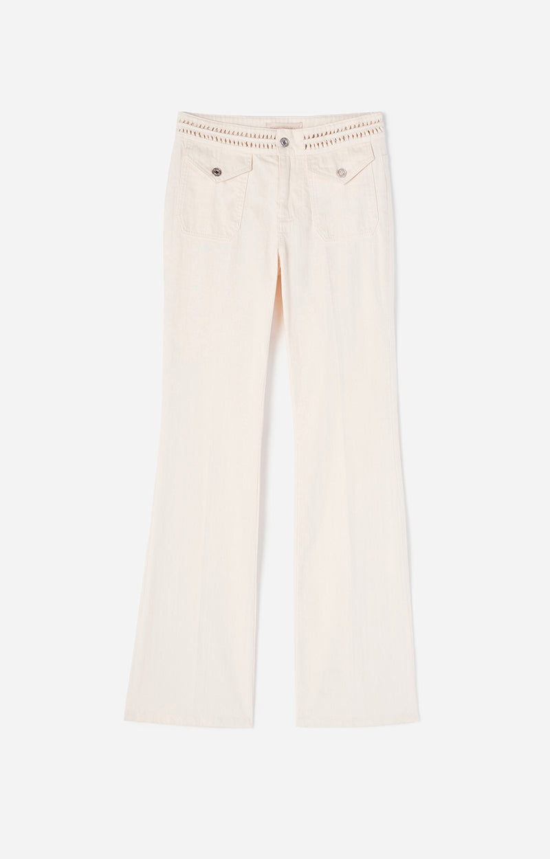 Nano Bootcut Jeans - Off White