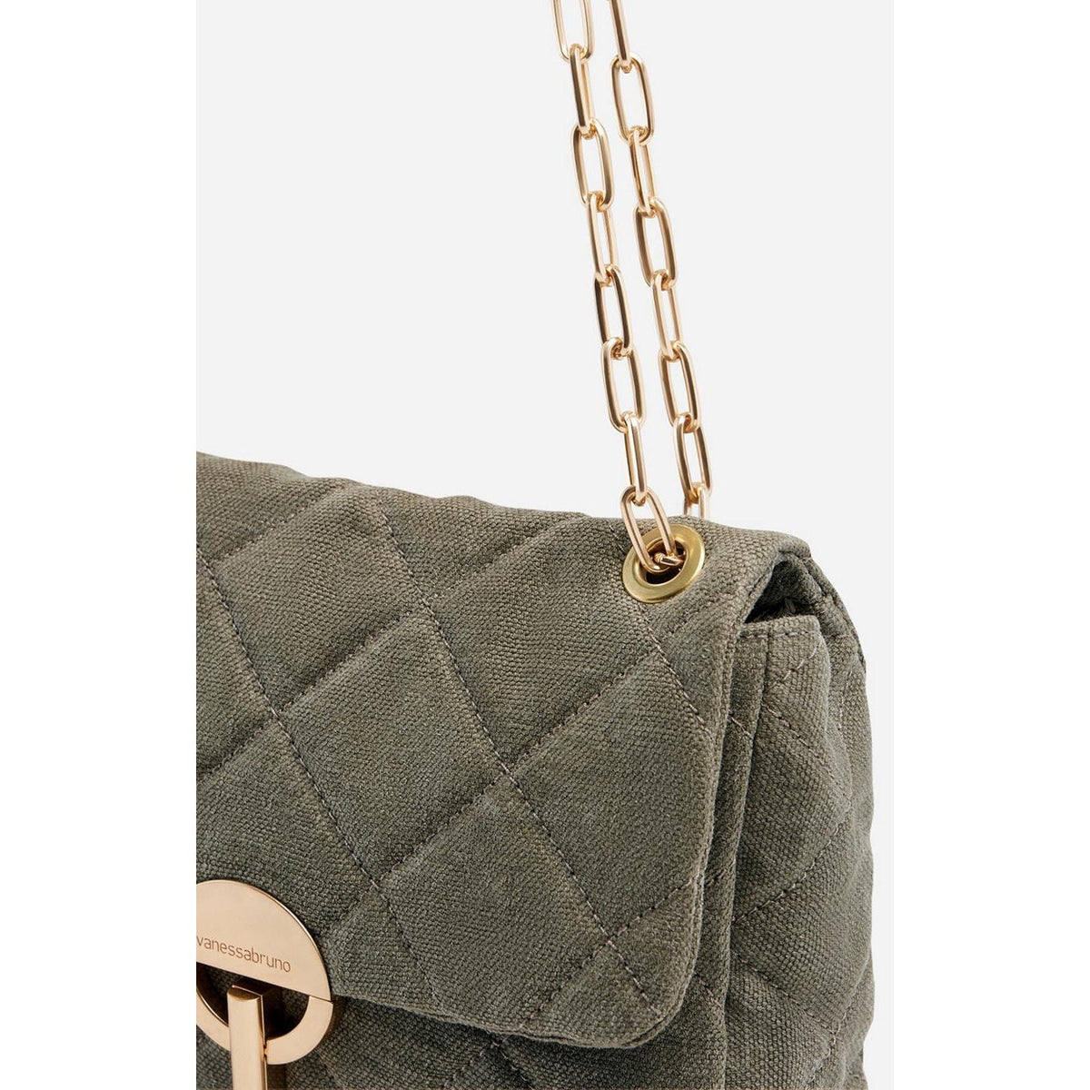 Grand Sac Moon En Lin - Kaki