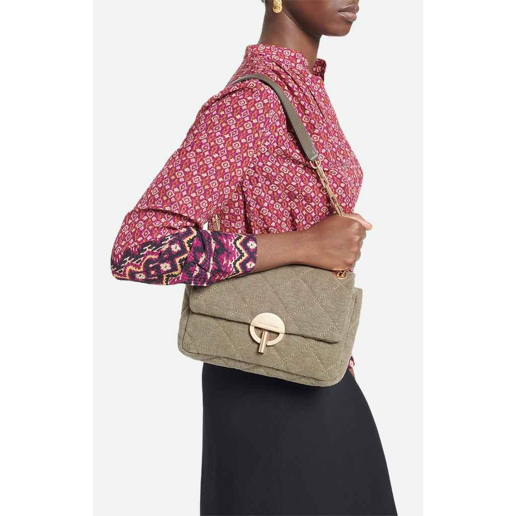 Grand Sac Moon En Lin - Kaki
