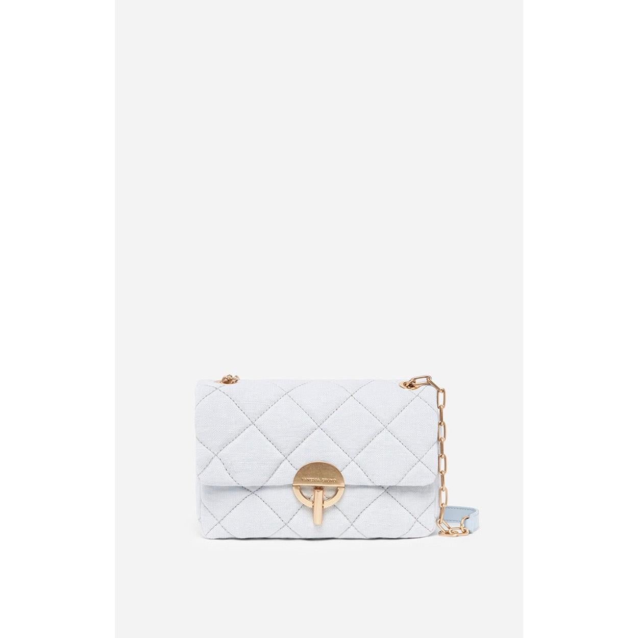 Large Moon Linen Bag - Aqua