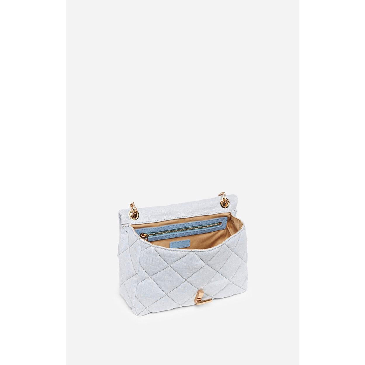 Large Moon Linen Bag - Aqua
