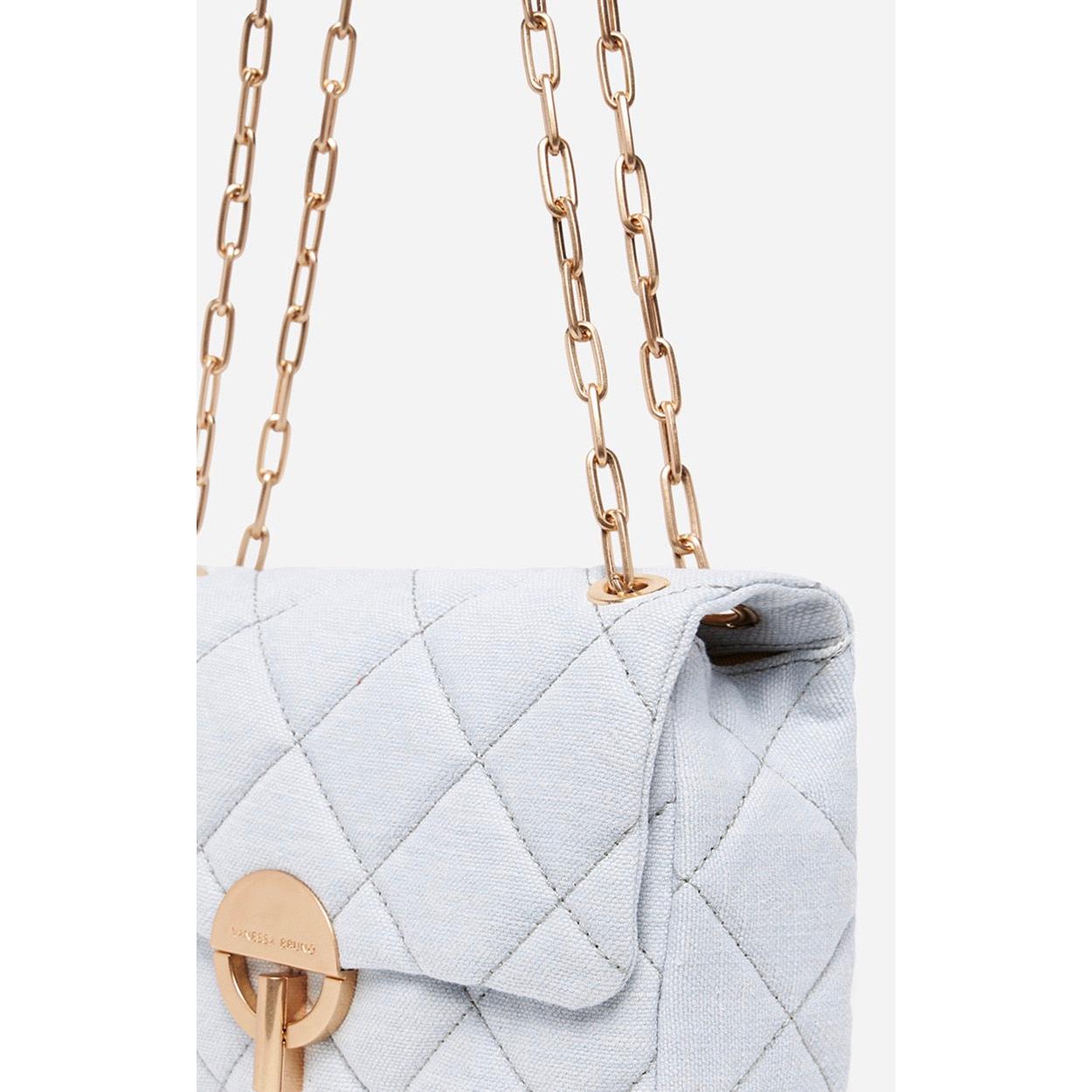 Large Moon Linen Bag - Aqua