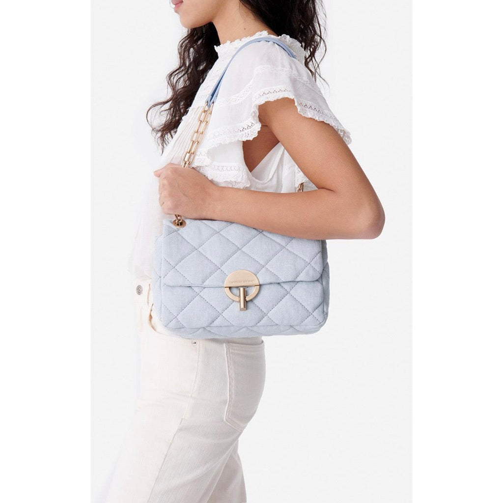 Large Moon Linen Bag - Aqua