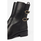 Leather Ankle Boots - Black
