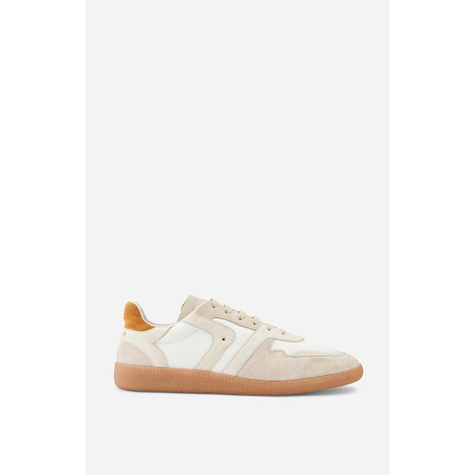 Farrah Low Leather Trainers - Chalk