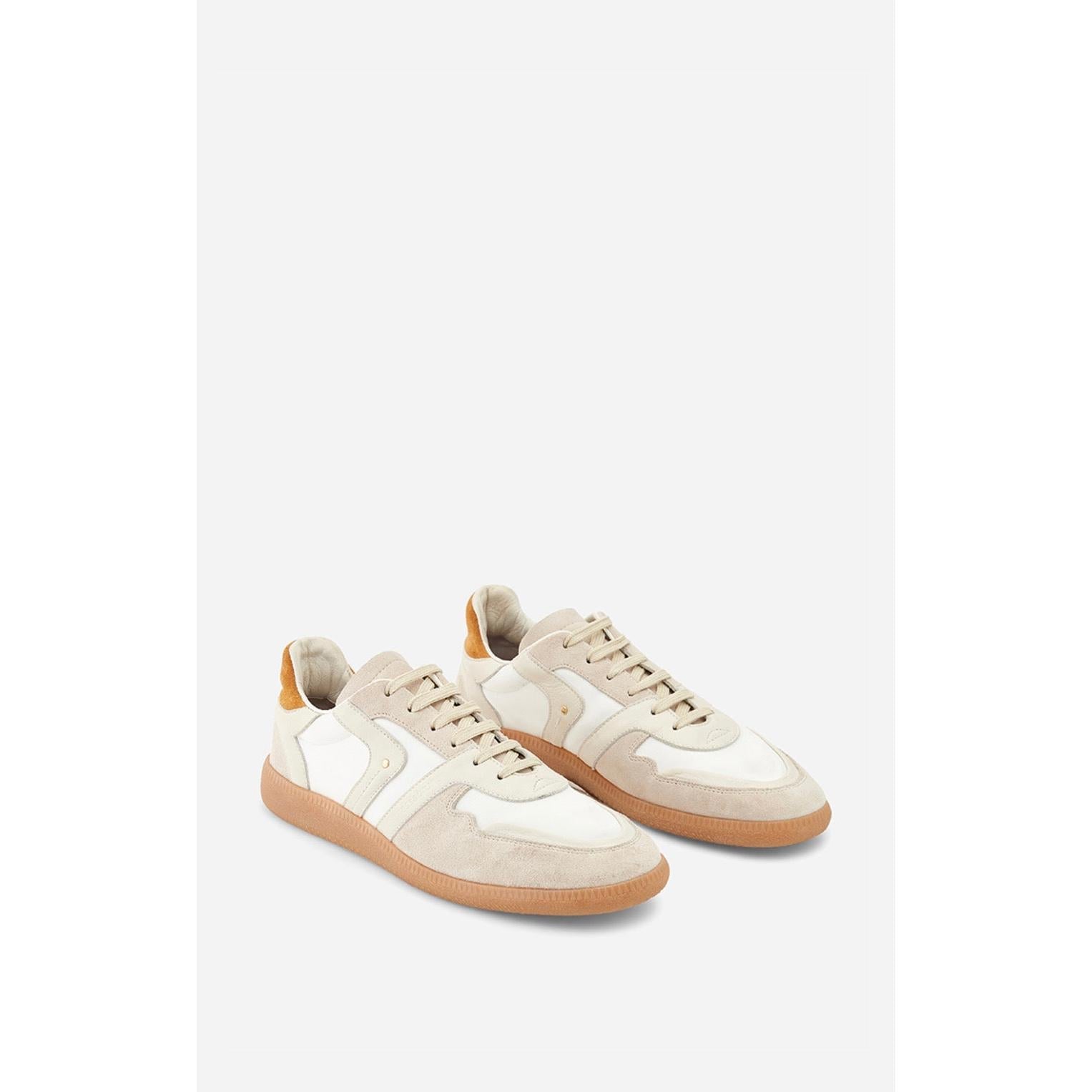 Farrah Low Leather Trainers - Chalk
