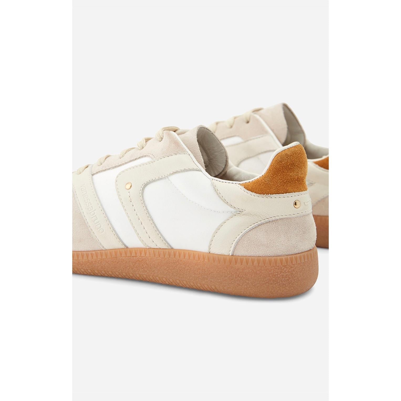 Farrah Low Leather Trainers - Chalk