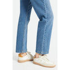 Farrah Low Leather Trainers - Chalk