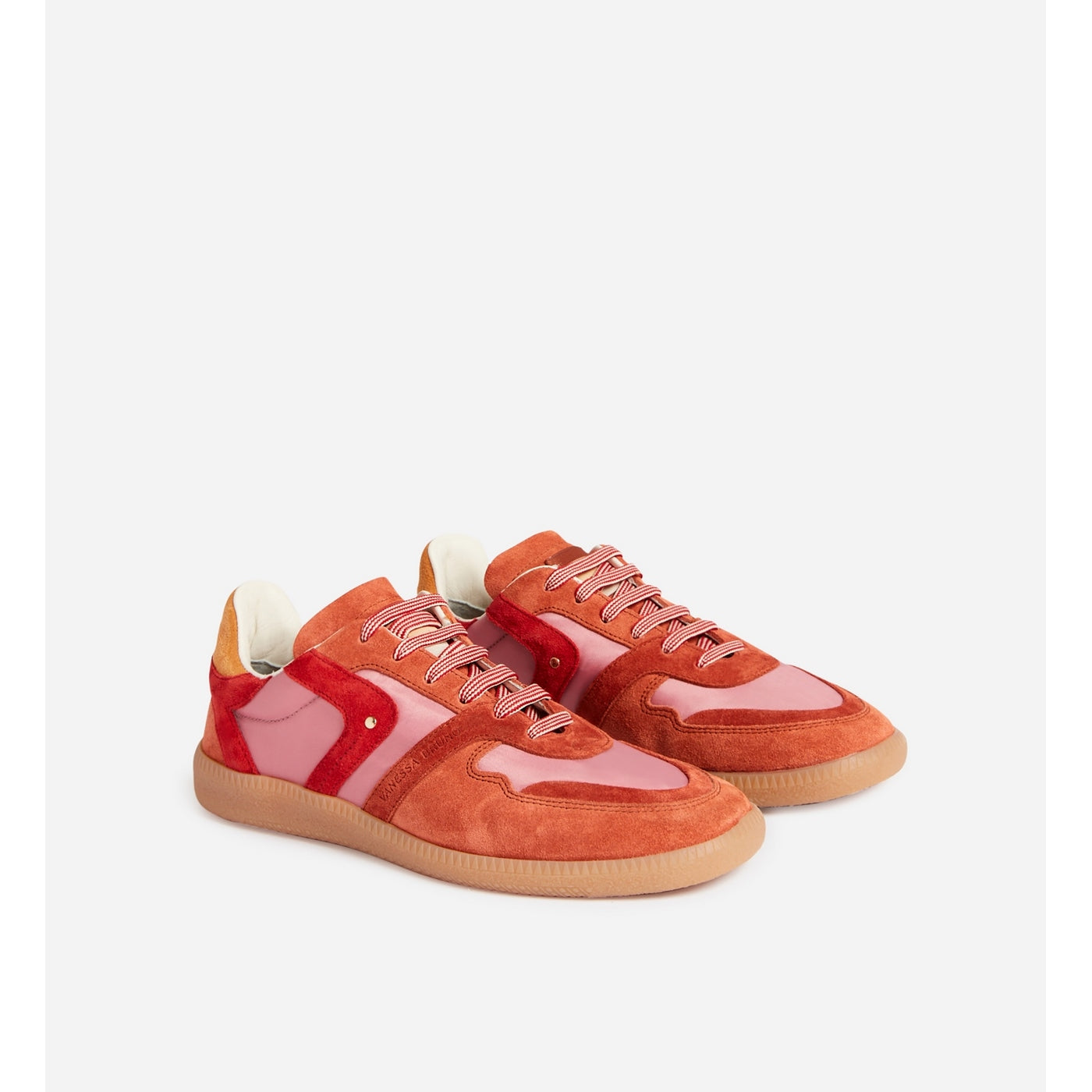 Farrah Low-Top Leather Trainers - Grenadine